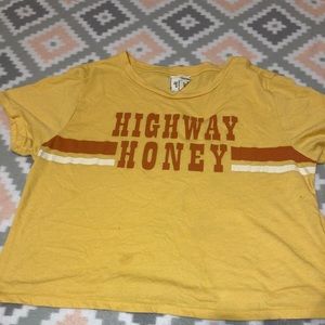 Highway honey cropped tee